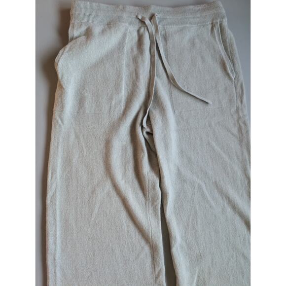 New White + Warren 100% Cashmere Zip Jacket Wide leg Pants Set Sz M Mint 9A602 - Picture 11 of 13